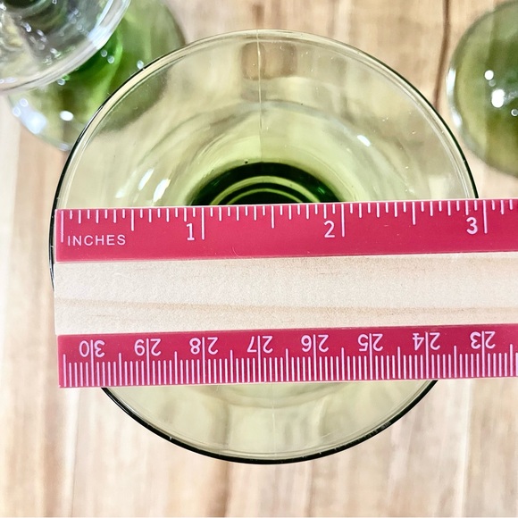 Vintage Heidelberg Germany Wine Glasses Green Beehive Stem Castle Ball 1988 - Picture 8 of 9